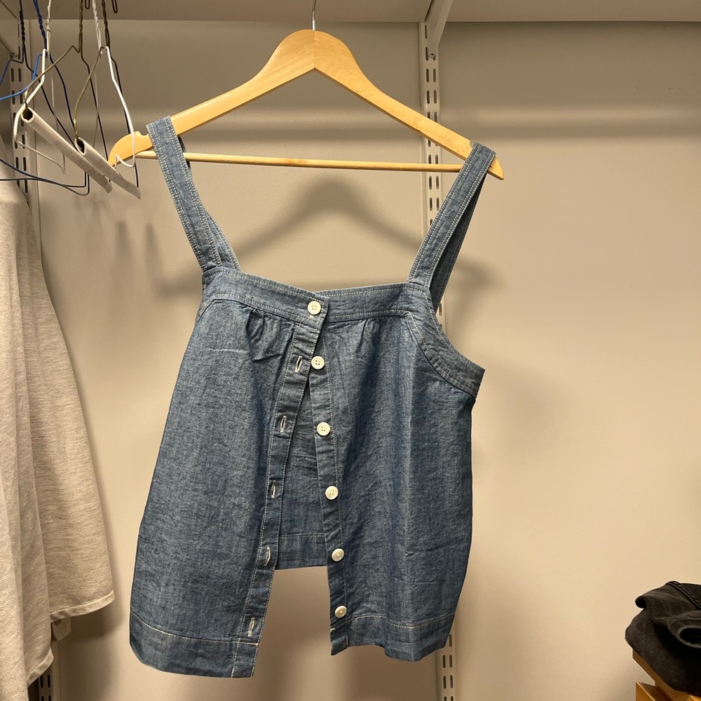 NWT - Alex Mill Chambray tank button down